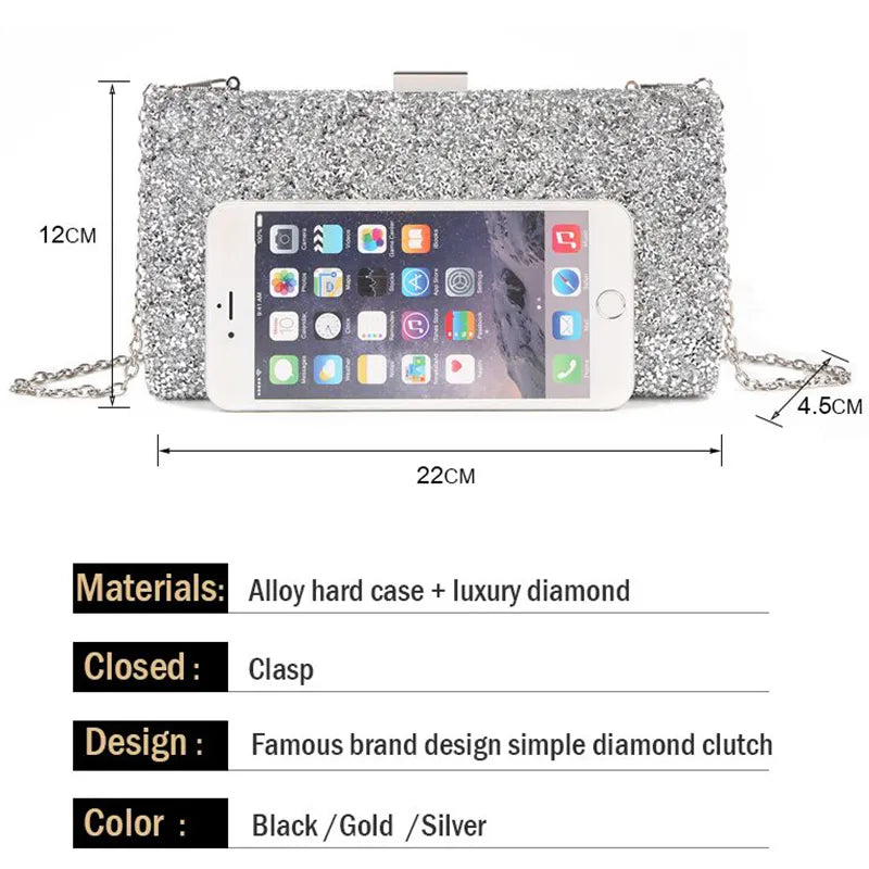 Women Bag Diamond Wedding Purse