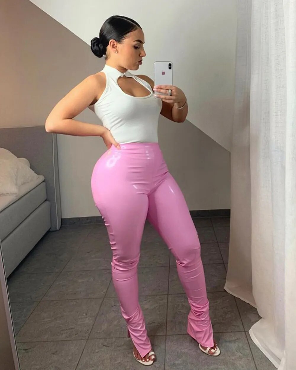 High Waist Stacked Long Pants For Women Streetwear