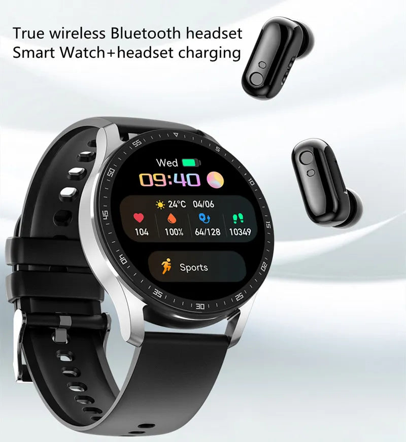Smart Watch TWS Bluetooth Headset 2 in 1 Men Sports