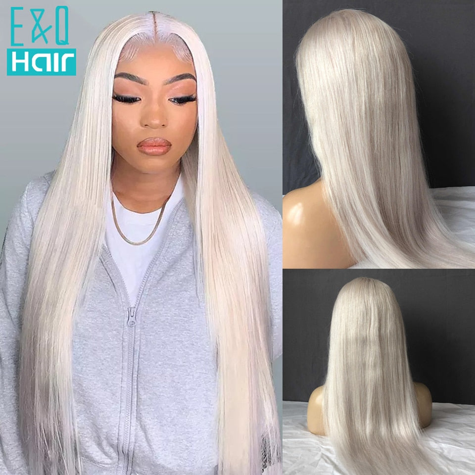 White Human Hair For Women Blonde Lace Front