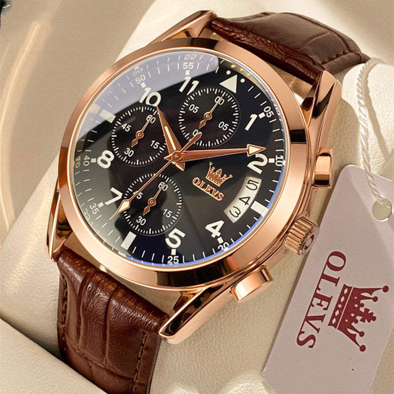 OLEVS Luxury Mens Watches Waterproof Luminous