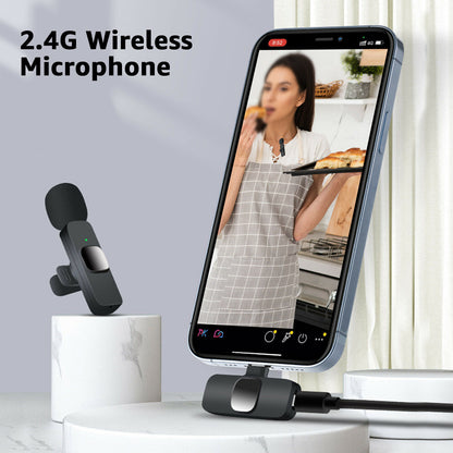 Lavalier Mini Microphone Wireless Audio Video Recording