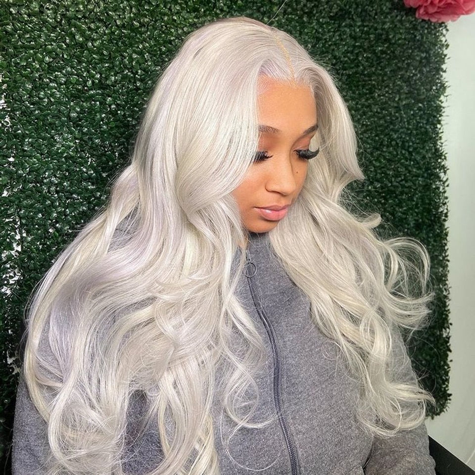 White Human Hair For Women Blonde Lace Front