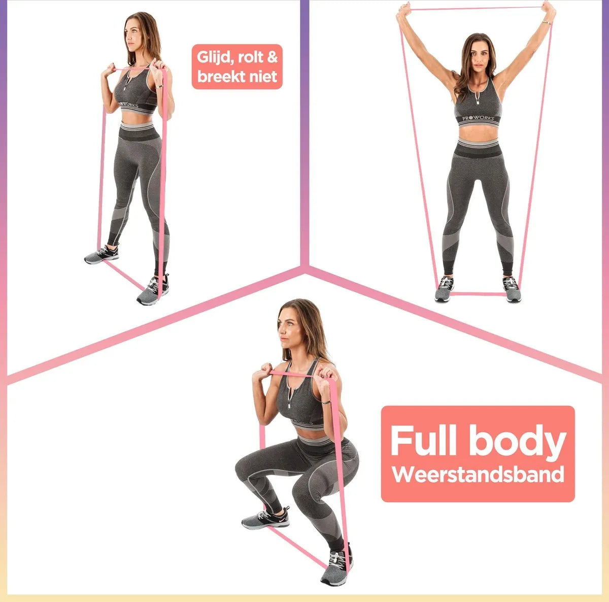 Band Workout Exercise for Legs Thigh Glute Butt Squat Non-slip Design