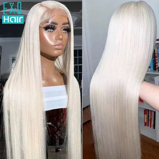 White Human Hair For Women Blonde Lace Front