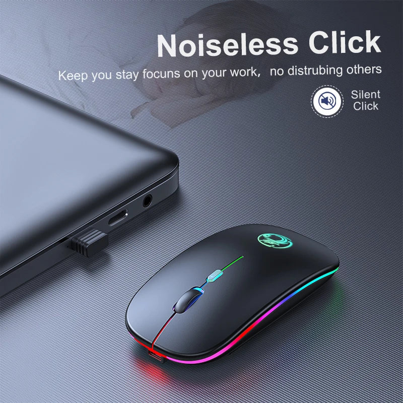 Mouse Wireless Computer Silent Mause LED Gaming Mouse For Laptop PC