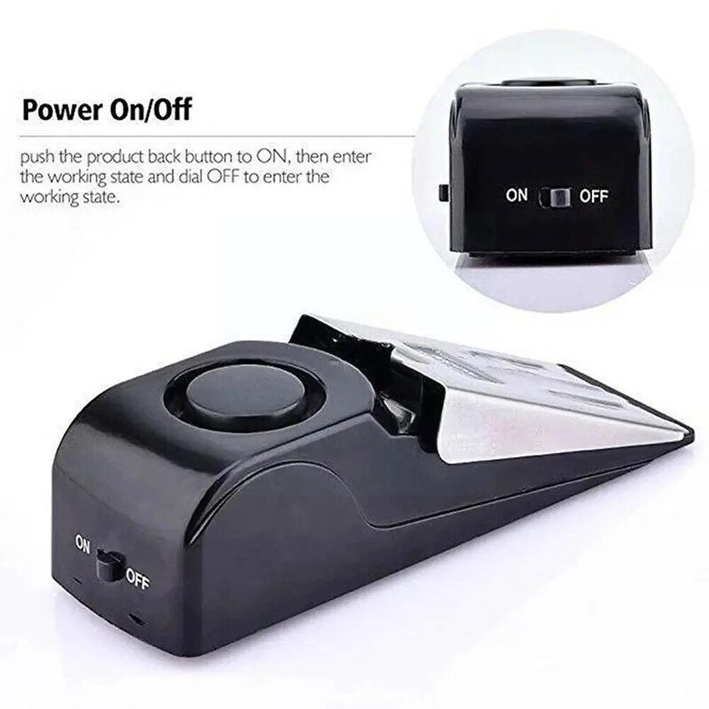 Portable Door Stop Alarm Anti-theft Wireless Security System Door