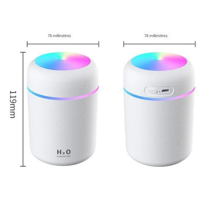 USB Cool Mist Sprayer Portable Electric Air Humidifier Oil Diffuser with Colorful Night Light for Home Car