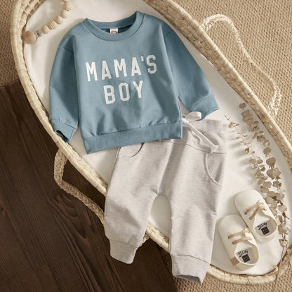 Ma&Baby 0-3Years Toddler Newborn Infant Baby Boy Clothes Sets Letter Long Sleeve Tops Pants Casual Outfits Tracksuit Clothing