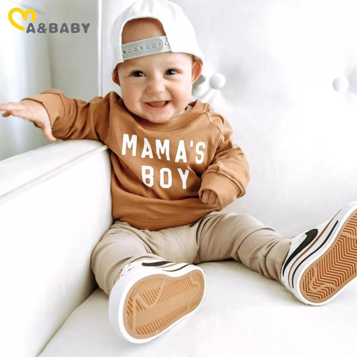 Ma&Baby 0-3Years Toddler Newborn Infant Baby Boy Clothes Sets Letter Long Sleeve Tops Pants Casual Outfits Tracksuit Clothing